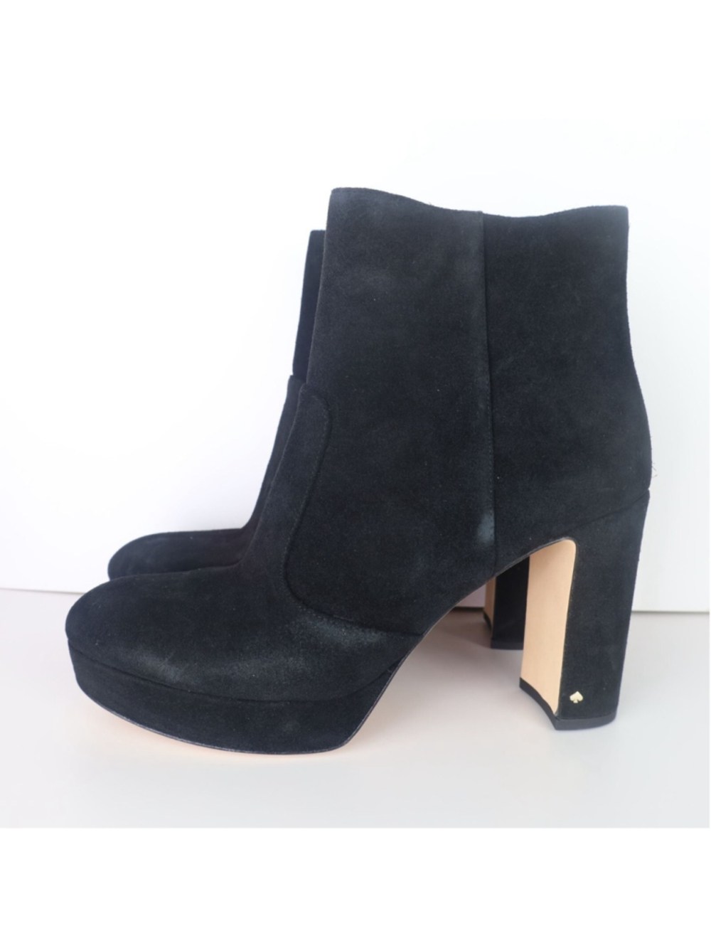 Kate Spade NY Barrett Suede Heel Boots Black 10 - Picture 5 of 16